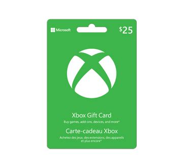 Xbox live store currency cards; $25 Xbox Gift Card - Incomm : Game cards | Jean Coutu