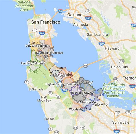 San Francisco City Limits Map Map Of San Francisco City Limits California Usa