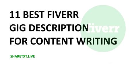 11 Best Fiverr Gig Description For Content Writing