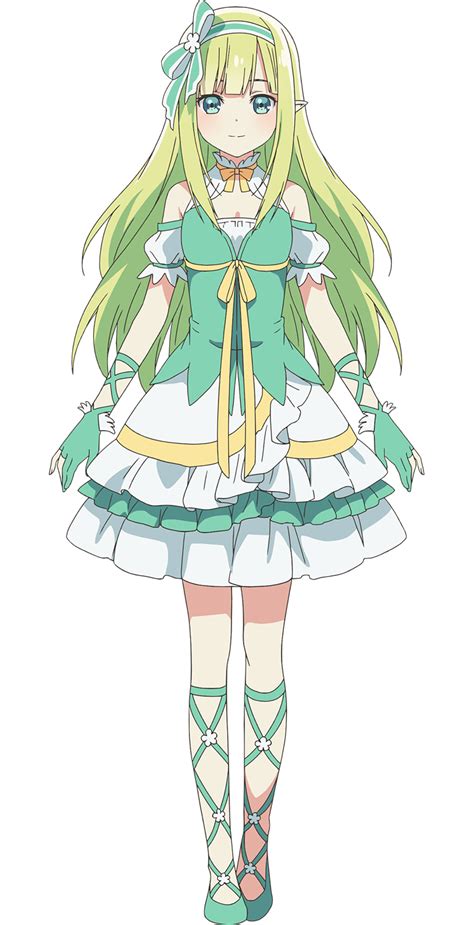 orphia seirei gensouki highres official art 1girl blonde hair elf green eyes green hair