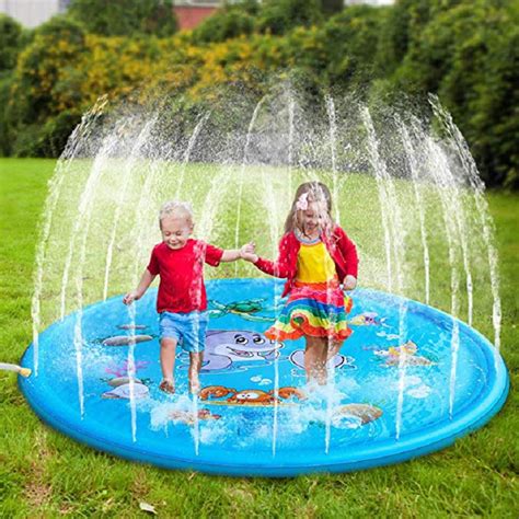 67‘ Outside Splash Pool Sprinkler Play Mat For Kids Extra Large Party