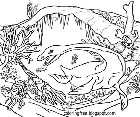 Mosasaurus Jurassic World Dinosaurs Coloring Pages Coloring Pages