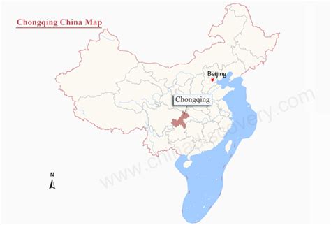 Chongqing Maps Detailed China Chongqing Attraction And Yangtze Cruise Map