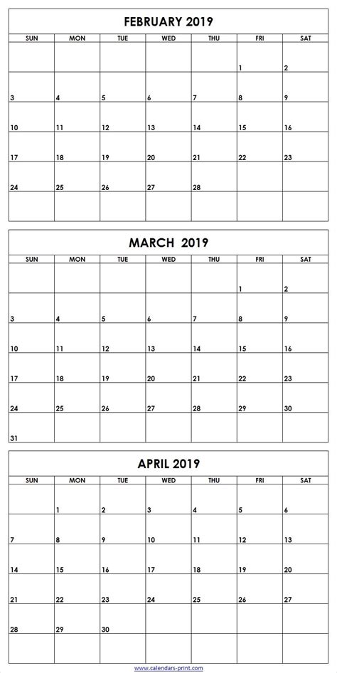 Free Printable 3 Month Calendar