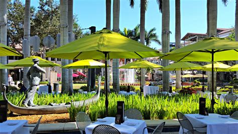 al fresco patio dining under the palm trees just part of sawa restaurant and lounge s amazing
