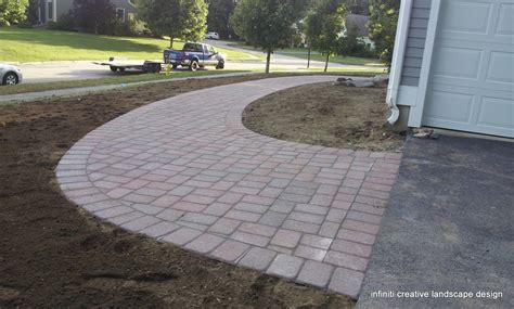 Infiniti Properties Creative Landscapes And Design Rustic Red Paver Walkway