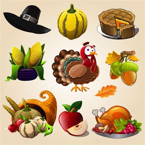 Thanksgiving Day Items — Stock Vector © Recvision 81254288