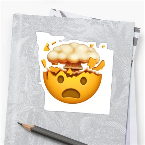 Mind Blown Emoji Stickers By Aleexbee Redbubble