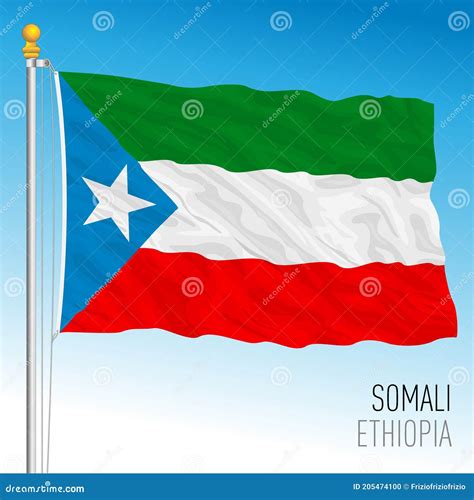 Somali Regional Flag Republic Of Ethiopia Stock Vector Illustration