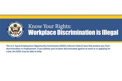 Reminder Employers Of 15 Must Post Eeoc Know Your Rights Poster