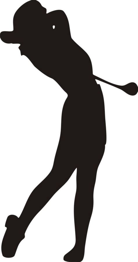 Girl Golfer Silhouette Png Clip Art Library