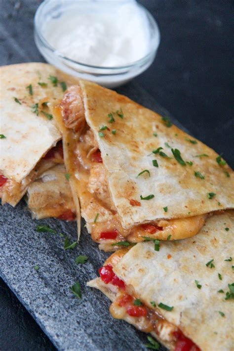 Easy Cheesy Chicken Quesadillas Cooked By Julie