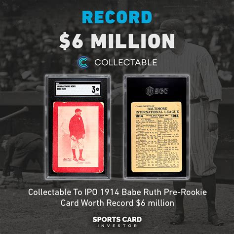 sports card investor collectable to ipo 1914 babe ruth pre rookie card