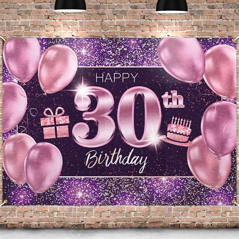Pakboom Happy 30th Birthday Banner Backdrop 30 Birthday