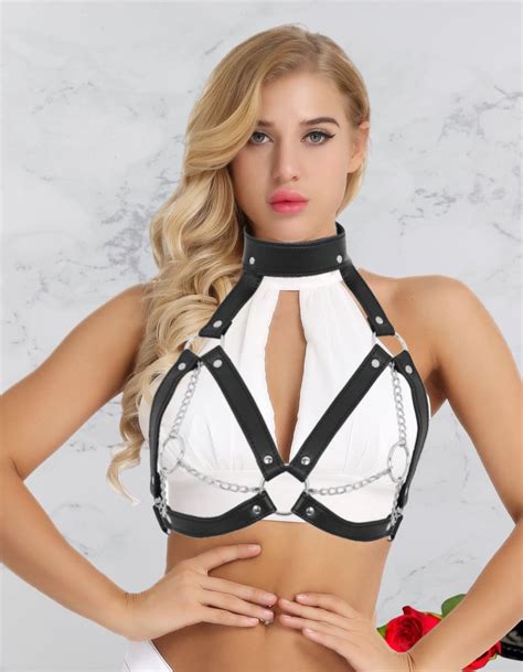 mt9 women leather bra harness cage bras and harnesses harness etsy