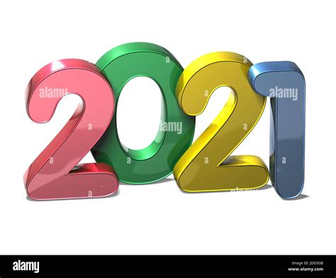 3d New Year 2021 On White Background Stock Photo Alamy