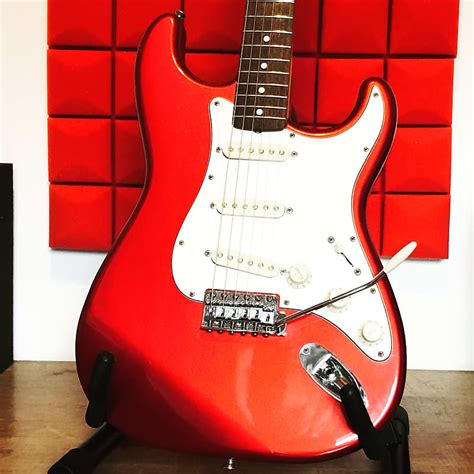 Fender Stratocaster Candy Apple Red Mij Mid 90s With Gigbag Reverb
