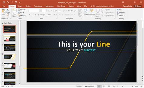 How to draw a line animation in powerpoint. Imagine A Line Animated PowerPoint Template