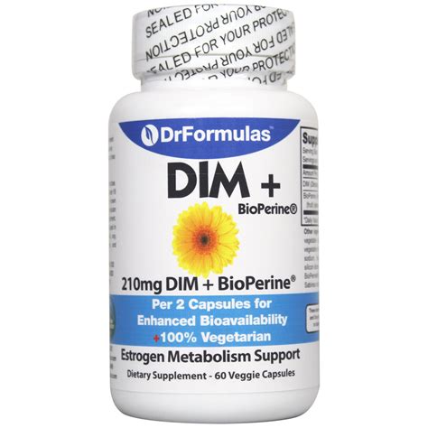 Dim Plus Bioperine Estrogen Metabolism Diindolylmethane Dim Supplement Drformulas