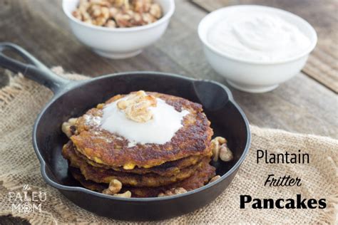 Plantain Fritter Pancakes With Maple Coconut Cream And Toasted Walnuts