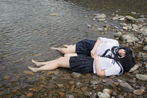 School Girl Wet Uniform In The Lake Alice Wetlook