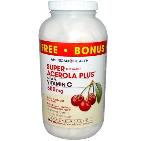 American Health, Super Chewable Acerola Plus, Natural ...