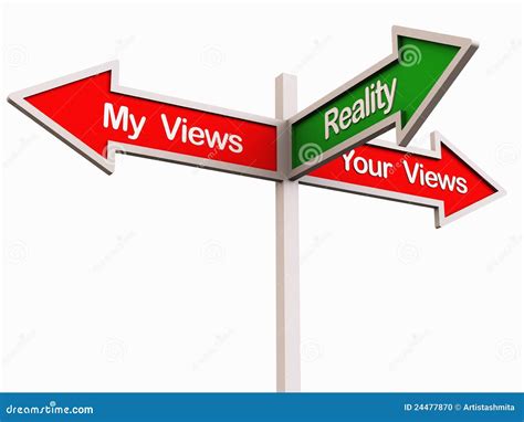 Reality Between Different Views Stock Illustration Illustration Of