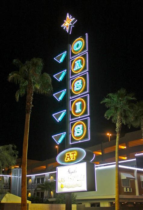 Daily Neon Oasis Motel Neon Sign At The Gold Spike Las Vegas 360