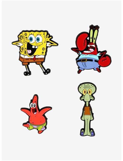 Spongebob Squarepants Characters Enamel Pin Set Hot Topic