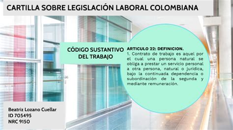 Cartilla Sobre LegislaciÓn Laboral Colombiana By Beatriz Lozano
