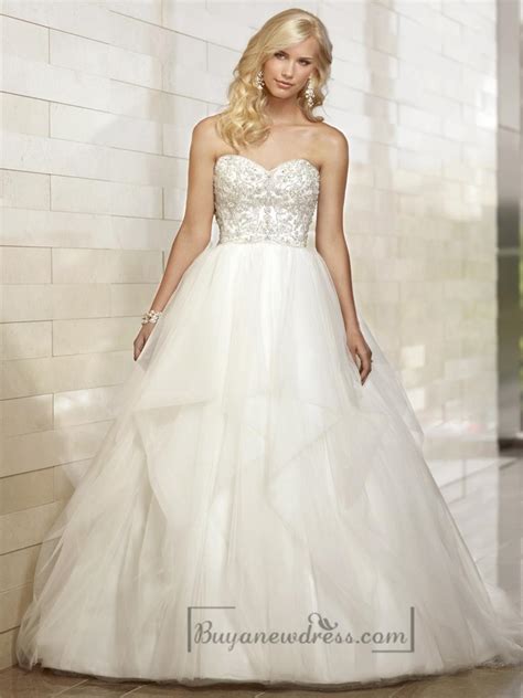 Gorgeous Sweetheart Beaded Bodice Ball Gown Wedding Dresses 2207149
