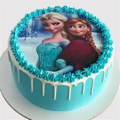 Online Elsa And Anna Vanilla Cake T Delivery In Singapore Fnp