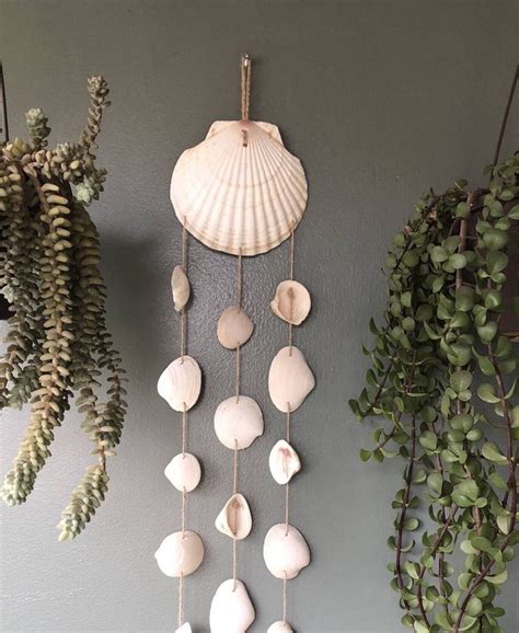 Shell Wind Chime Beach Decor Sea Shell Wind Chime Shell Etsy Shell