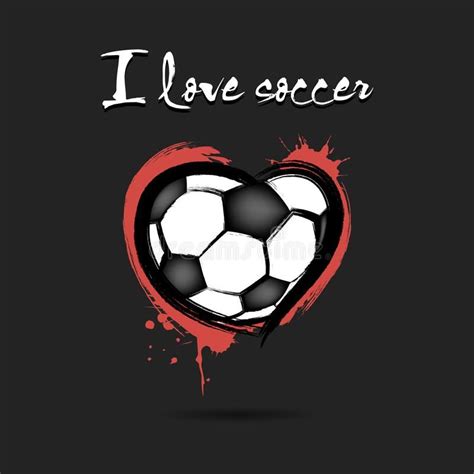 I Love Soccer Stock Illustration Happy Valentine Soccer Ball Soccer