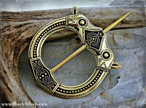 Large Viking Cloak Pin From Norway Bronze Thorkil Viking Jewellery