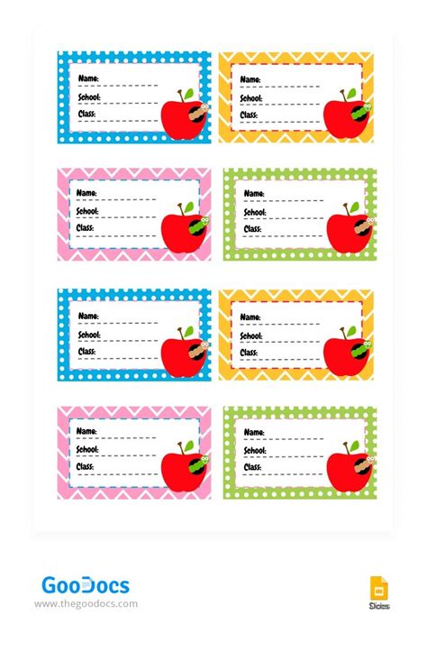 Subject Editable Free Printable Name Labels For School Books