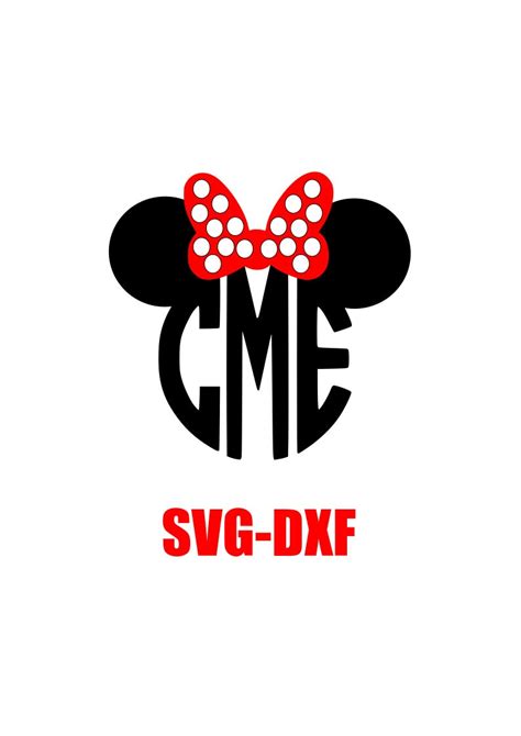 Minnie Mouse Head Svg Monogram Svg Disney Svg We Do Disney Minnie