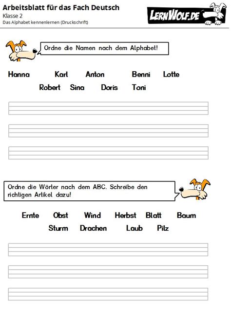 Es sind zunächst alle linien in ihrer offiziellen bezeichnung genannt. Übungen Deutsch Klasse 2 kostenlos zum Download - lernwolf.de