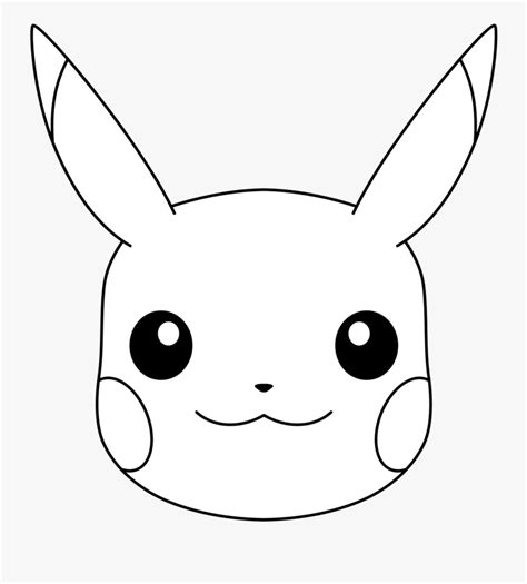 Pikachu Face Coloring Page Free Transparent Clipart Clipartkey