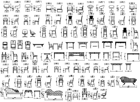 Armchair Furniture Autocad Drawing File Cadbull