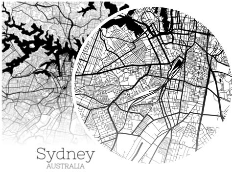 Sydney Map Instant Download Sydney Australia City Map Etsy