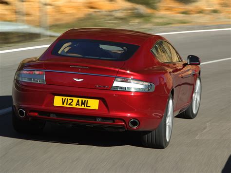 Wallpaper Aston Martin Rapide 2009 Red Rear View Car Asphalt