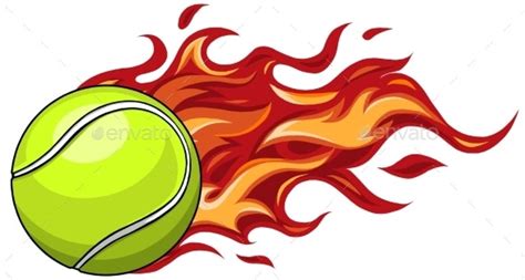 A Flaming Tennis Ball By Deanz89 Graphicriver