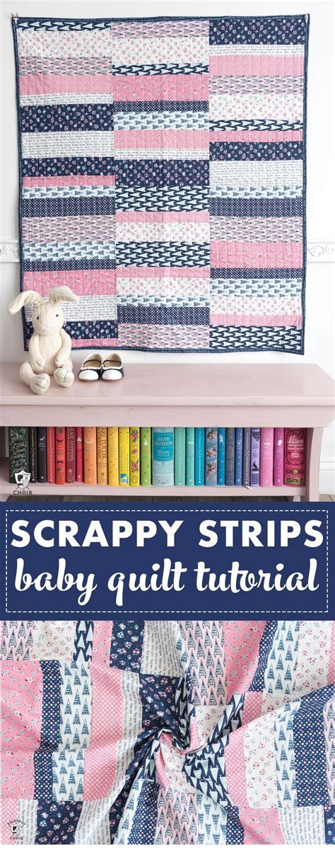 Easy Scrappy Strips Baby Quilt Pattern Polka Dot Chair Baby Quilts