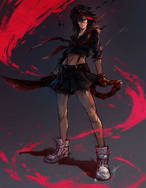 Hd Wallpaper Kill La Kill Anime Girls 2d Fan Art Digital Art