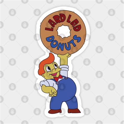Lard Lad Logo Simpsons Sticker Teepublic