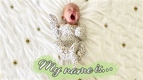 Introducing Our New Baby Official Name Reveal Youtube