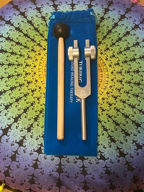 528 Hz Weighted Silver Solfeggio Tuning Fork For Healing Etsy