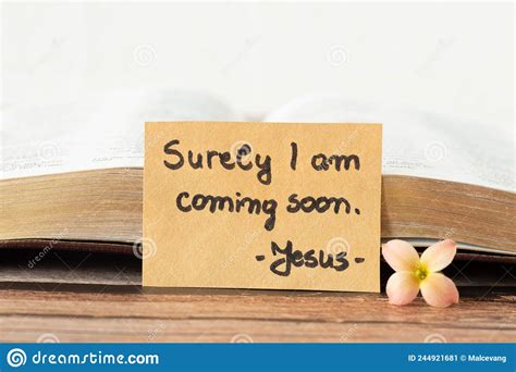 I Am Coming Soon Second Coming Of Jesus Christ Concept Stock Image