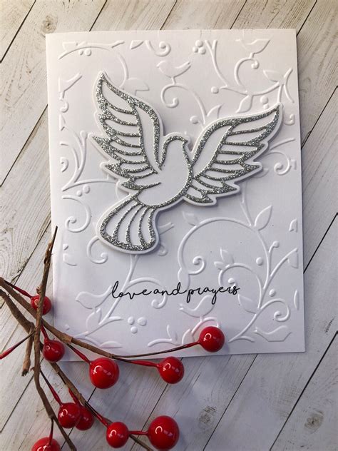Dove Sympathy Handmade Card Condolence Card With Deepest Etsy